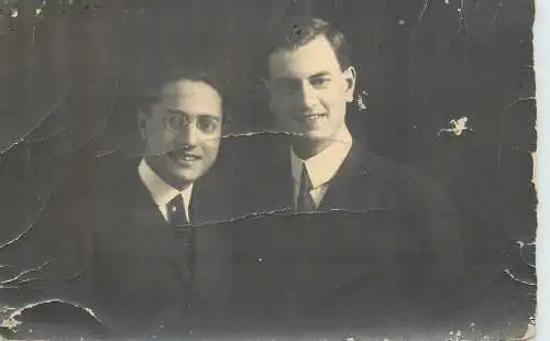 Real photo 1922 elegant men