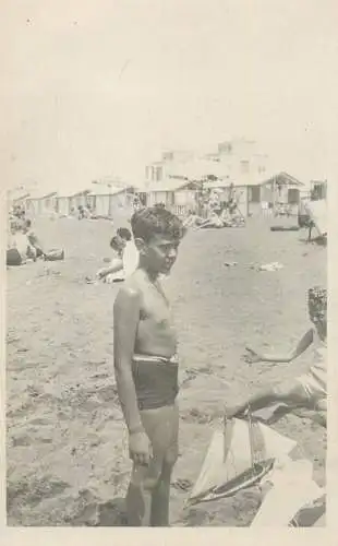 Real photo boy at the beach