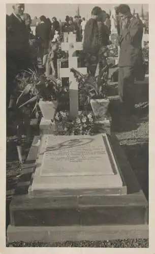 Real photo cemetery scene