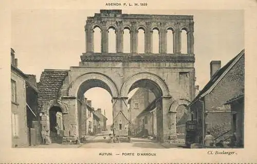 France Agenda P.L.M 1929 Autun Porte d'Arroux