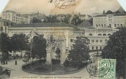 France Aix-les-Bains vue generale de l'Etablissement Thermal 1901 photo