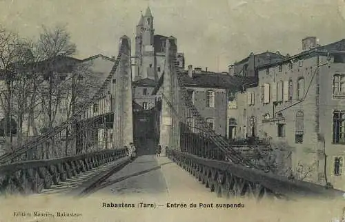 France Rabastenes (Tarn) Entree du Pont suspendu