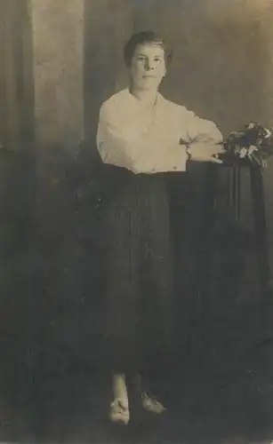 Social history anonymous persons portrait souvenir photo elegant woman