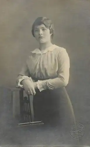 Social history anonymous persons portrait souvenir photo elegant woman