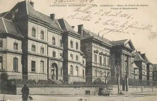 France Aurillac (Cantal) Place du Palais de Justice, Prison et Gendarmerie