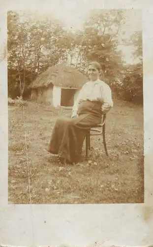 Social history anonymous persons portrait souvenir woman in nature