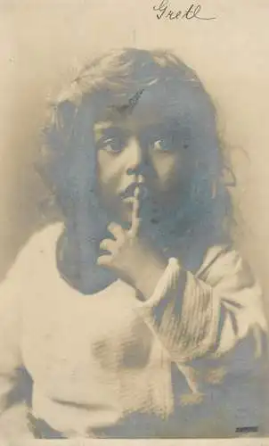Social history anonymous persons portrait souvenir girl Grete