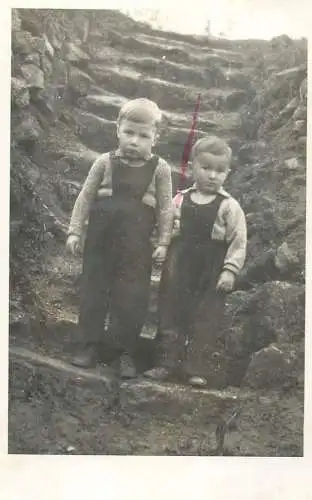 Social history anonymous persons portrait souvenir photo brothers