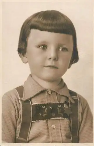 Social history anonymous persons portrait souvenir photo girl haircut