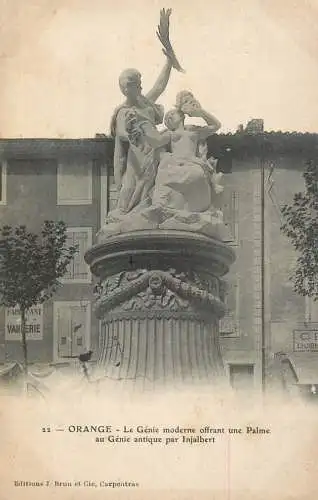 France Orange Le Genie moderne offrant une Palme au Genie antique par Injalbert