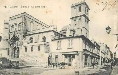 France Avignon Eglise et Rue Saint-Agniol