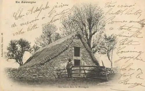 France En Auvergne Un buron dans la Montagne