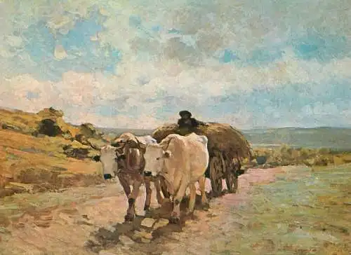 Romania pictura Nicolae Grigorescu printre dealuri si muncele