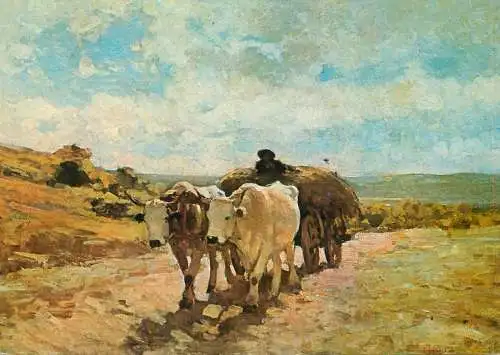 Romania pictura Nicolae Grigorescu printre dealuri si muncele