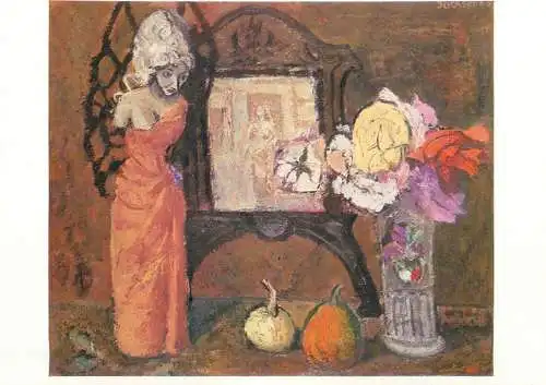 Fine arts painting Hans Juchser stillben mit puppe und fotografie