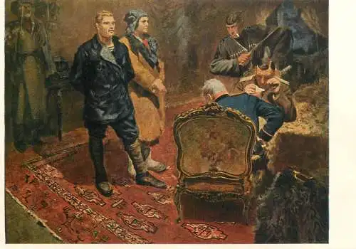 Fine arts painting Joganson verhor der kommunisten