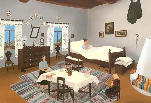 Fine arts painting Magdolna Ban der besuch