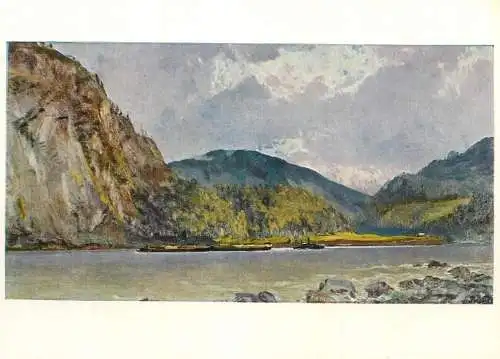 Fine arts painting J.D. Romas draught on the northern Jenissej