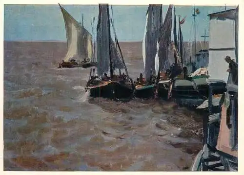 Fine arts painting J.D. Romas draught on the northern Jenissej