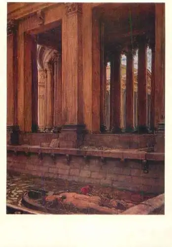 Fine arts painting Yevgeny Lanceray colonnade of the Kazan cathedral