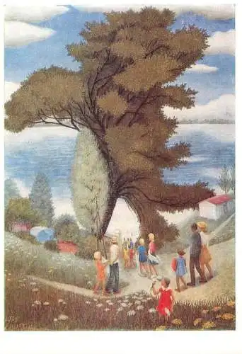 Fine arts painting Edith Dettmann badestelle am Schweriner