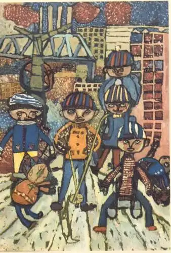 Fine arts painting Manuela Muller winter im Hans Loch Viertel