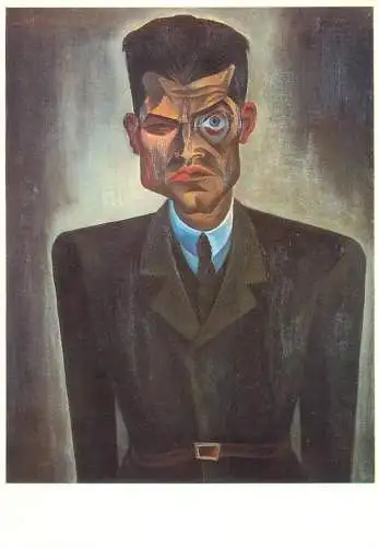 Fine arts painting Conrad Felixmuller Raoul Hausmann portrait