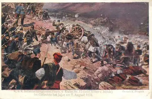 1878 war Freih v Kuhn no.17 infantry regiment painting