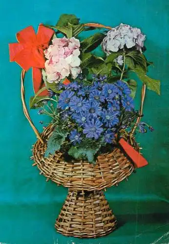 Romania felicitare cu cos de flori