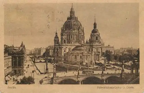Germany Berlin Friedrichsbrucke dom