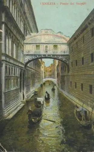 Italy Venice ponte dei sospiri gondola