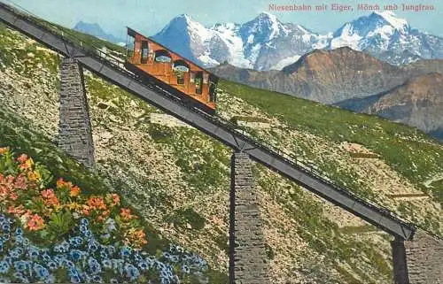 Switzerland Niesenbahn mit Eiger train