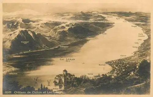 Switzerland chateau de Chillon et Lac Leman