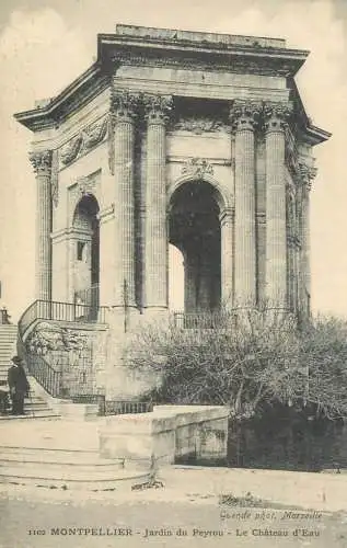 France Montpellier Jardin du Peyrou Le Chateau d'Eau
