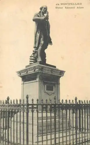 France Montpellier Statue Edourad Adam