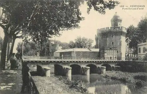 France Perpignan Pont Ecluse d'aval