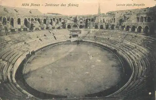 France Nimes (Gard) Interieure des Arenes