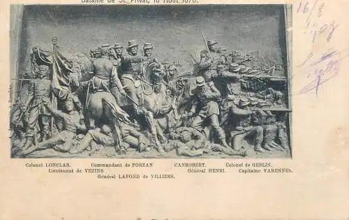 France Bataille de St. Privat fresco general Lafond de Villiers