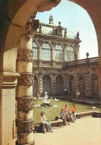 Germany Dresden Zwinger staircase