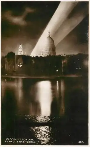 England London St Paul's Cathedral illuminated nocturnal aspect