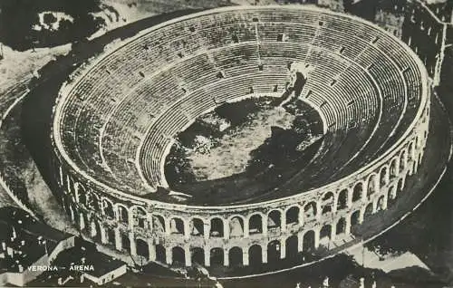 Italy Verona Arena aerial view