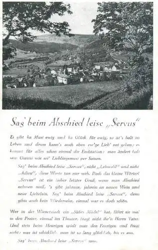 Sag beim Abschied leise "Servus" Text Harry Hilm, Musik Peter Kreuder