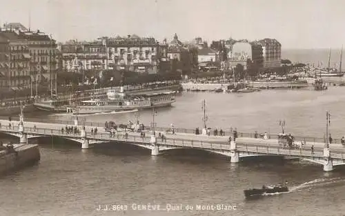 Suisse cpa Genève quai du Mont Blanc