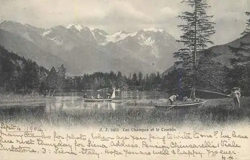 Suisse cpa lac Champex et le Combin