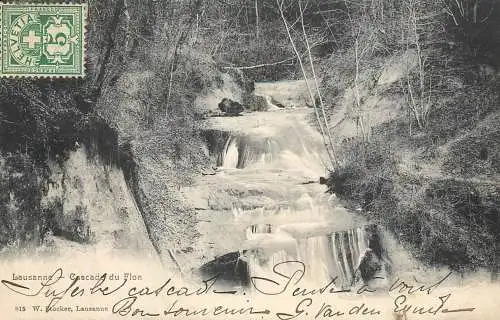 Suisse cpa Lausanne cascade du Flon