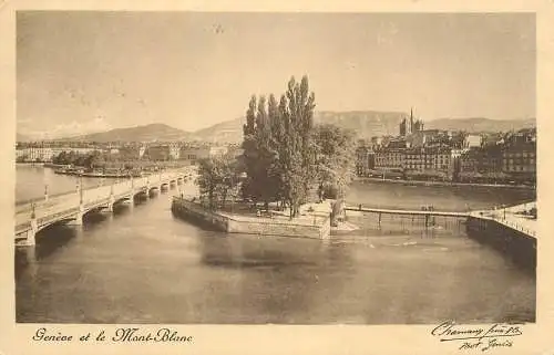 Suisse cpa Genève le Mont Blanc