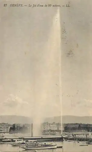 Suisse cpa Genève fountain jet