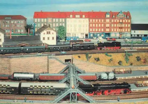 Transportation postcard train modelleisenbahnen Sammelbildseries