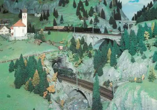 Transportation postcard train modelleisenbahnen Sammelbildseries