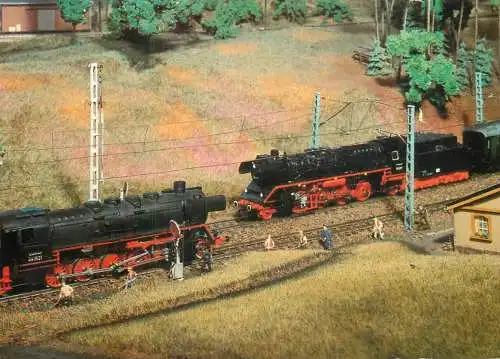 Transportation postcard train modelleisenbahnen Sammelbildseries